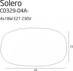 Solero 1 plafon grey