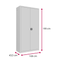 Wszechstronna szafa metalowa na akta i odzież, wymiary 1990x1000x435 mm (model SBM 206 M LX).png