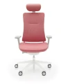 Fotel Violle 131SFL w jasnej kolorystyce, tapicerowane oparcie i podparcie lędźwiowe dla ergonomicznej pracy.webp