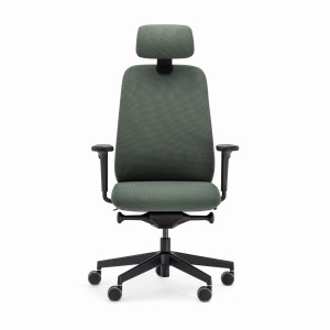 Fotel Bejot Belt BE 1T3 Black - tapicerowany z zagłówkiem