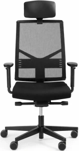 Fotel Eleven EL 103 z zagłówkiem Czarny | Wysyłka 24h 