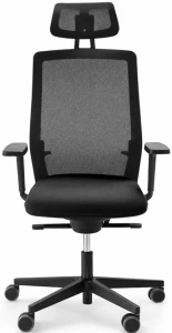 Fotel biurowy Milla ML 103 z zagłówkiem - Czarny | Wysyłka 24h