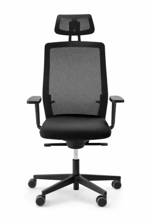 Fotel biurowy Milla ML 103 z zagłówkiem - Czarny | Wysyłka 24h