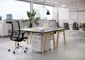 Eleganckie biurko BALWOO z dębowymi nogami | Wuteh