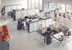 Biurko FOCUS z nogami typu O | Wuteh