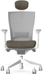 Biały fotel ergonomiczny T50 White - Szara Siatka