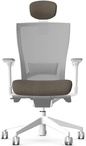 Biały fotel ergonomiczny T50 White - Szara Siatka