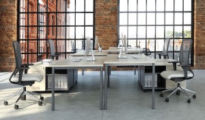 Biurko Duo-C Prostokątne | Regulowana wysokość | Polmarco