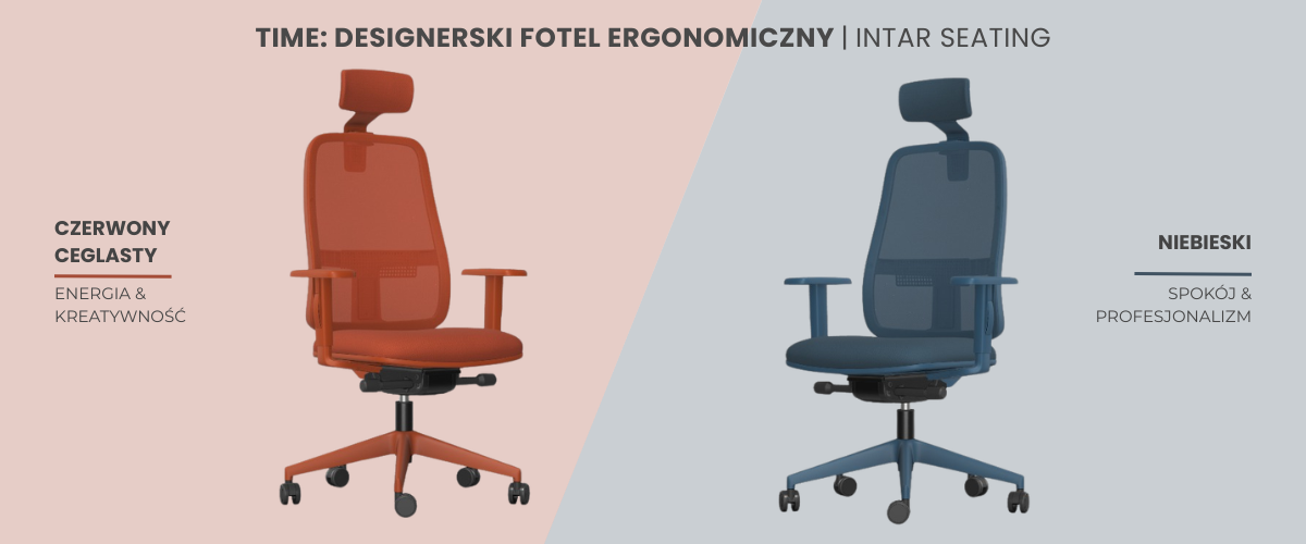 Fotel TIME od Intar Seating – bestseller w Strefie Ergonomii wybierany przez tysiące użytkowników szukających połączenia nowoczesnego stylu z niezawodną funkcjonalnością biurową.