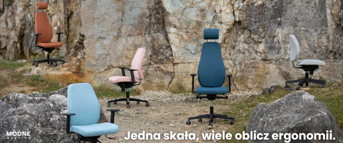 Kolekcja foteli biurowych Bjarg Nowy Styl – zestawienie różnych modeli i konfiguracji od wersji dla osób niskich po modele dla wysokich użytkowników.