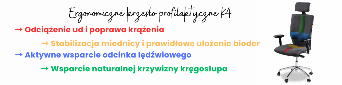 Rehabilitacyjny fotel Kulik System K4 Elegance z opatentowanym systemem profilaktyki kręgosłupa i stabilizacji miednicy - zarejestrowany produkt medyczny.